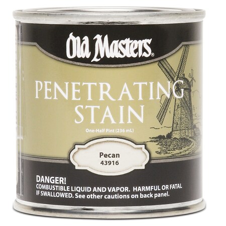 Old Masters 1/2 Pt Pecan Oil-Based Interior Penetrating Stain 43916